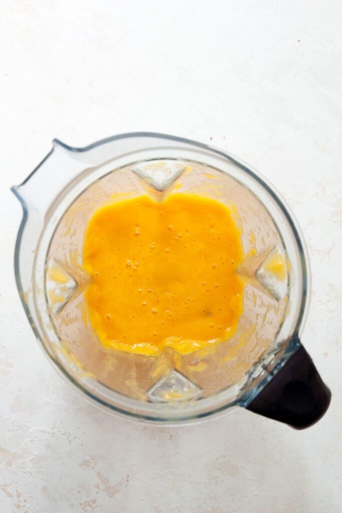 spicy mango margarita in a blender