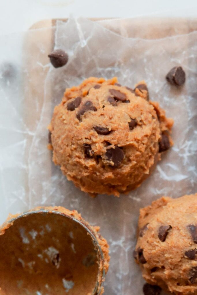 gluten-free cookie dough with chocolate chips