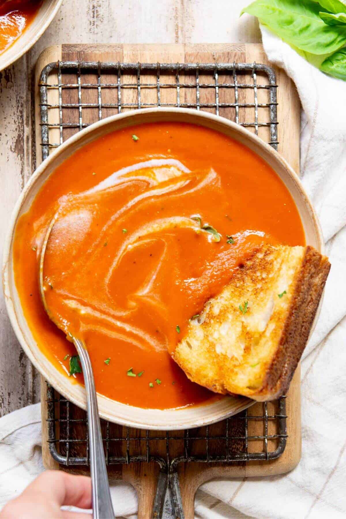 vegan tomato soup with coconut milk