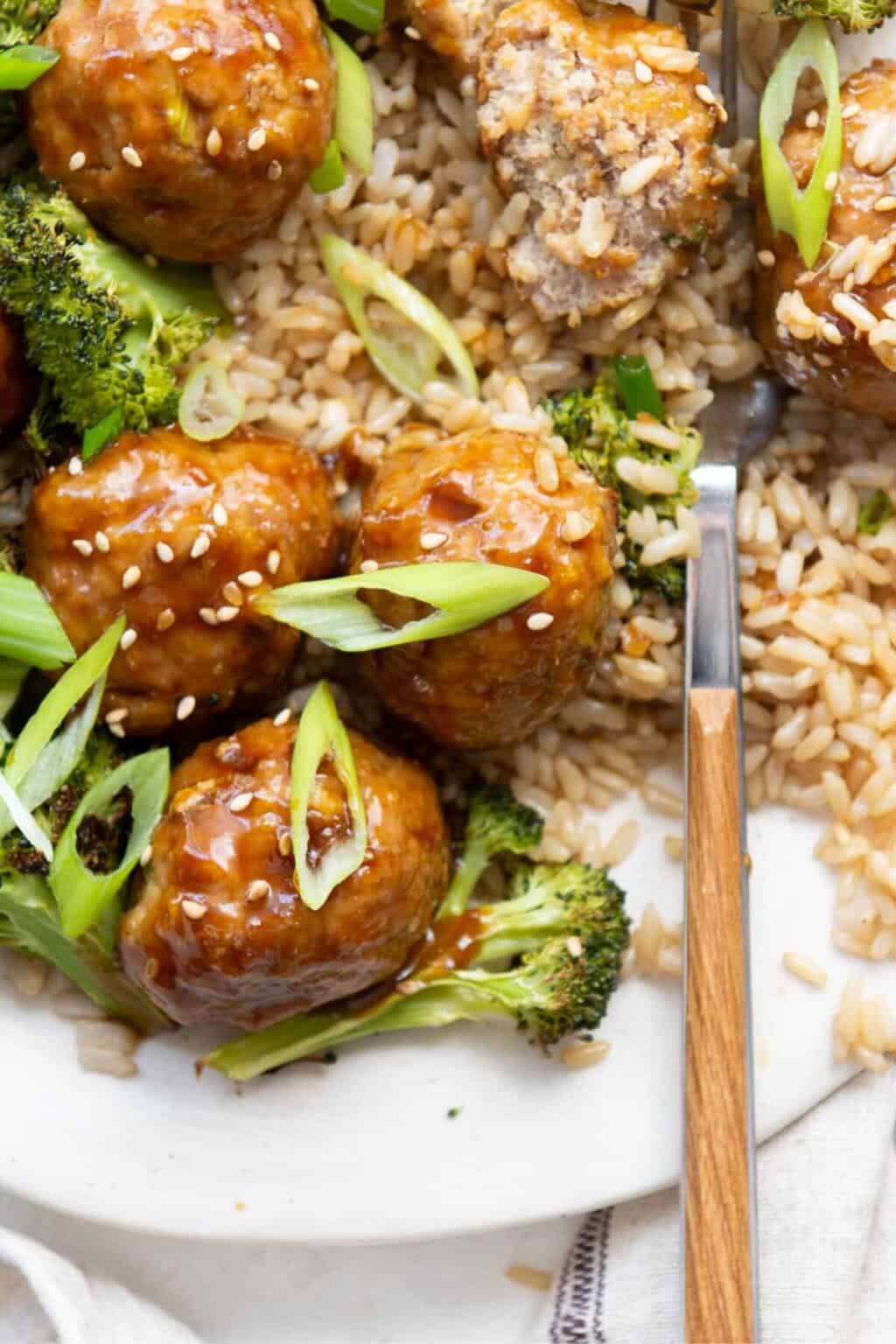Healthy Teriyaki Turkey Meatballs Healthful Blondie