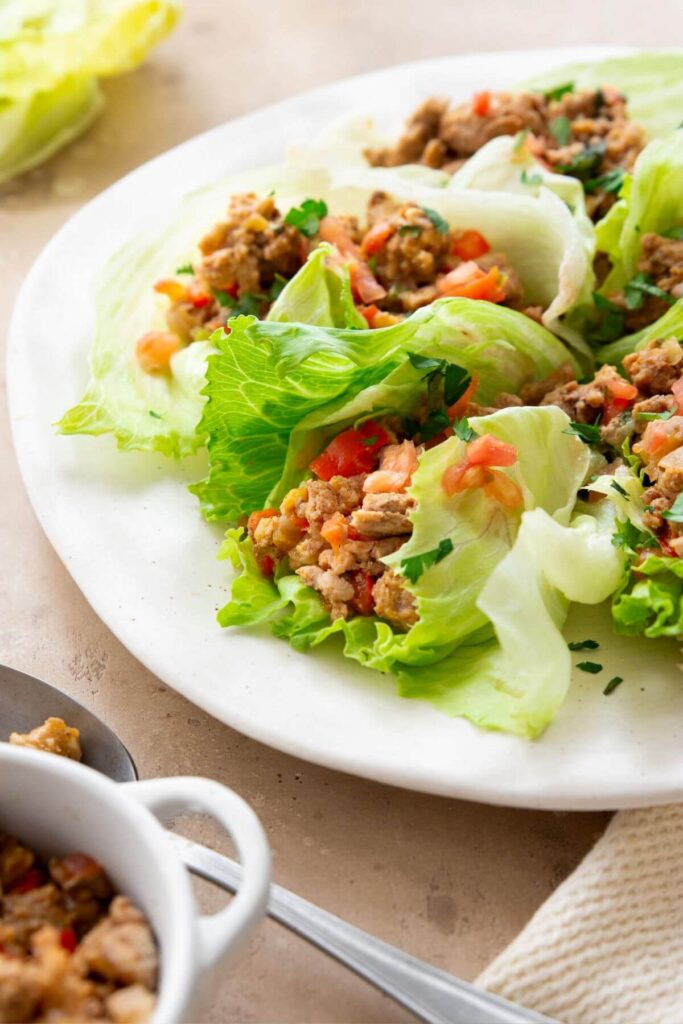 high protein keto taco lettuce wraps