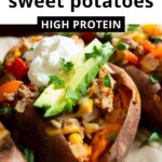 Turkey Taco Stuffed Sweet Potatoes (Healthy + Easy)