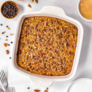 Starbucks Pumpkin Spice Latte Baked Oatmeal with Coffee