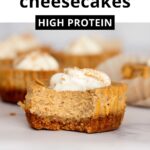 mini protein pumpkin cheesecakes