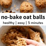 3 Ingredients Peanut Butter Oatmeal Balls (No Bake Healthy Recipe)