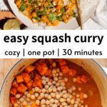 Butternut Squash Chickpea Curry (One Pot)