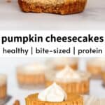Mini Pumpkin Protein Cheesecake Bites (Healthy!)