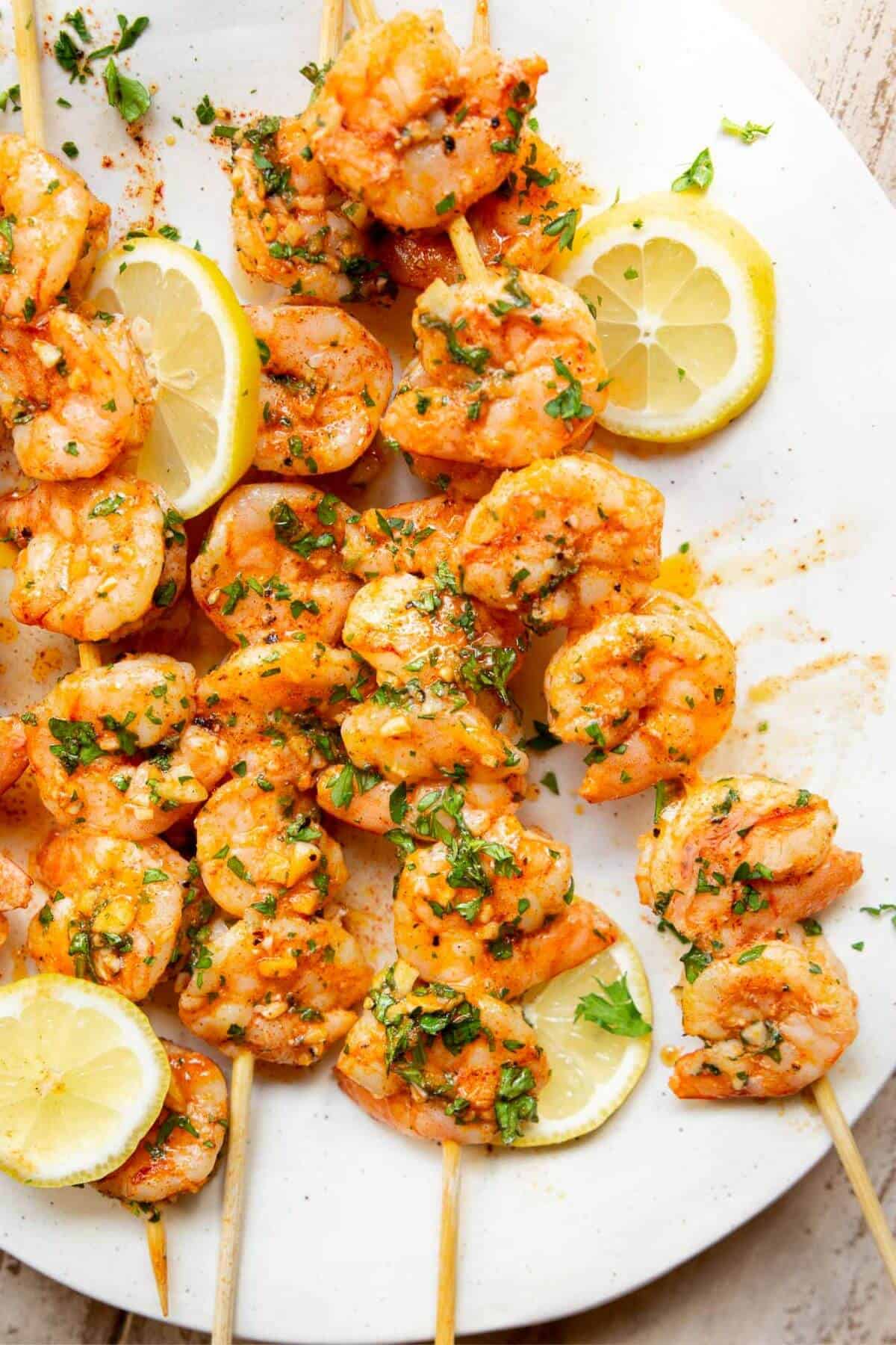 Oven Baked Shrimp Skewers - Healthful Blondie