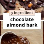 Dark Chocolate Almond Bark Recipe (Vegan + No Bake)
