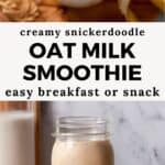 Snickerdoodle Oat Milk Smoothie Recipe (Dairy Free)