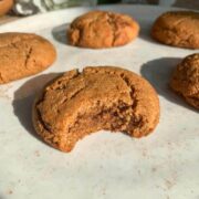 the best soft, healthy snickerdoodles cookies made with oat flour and almond flour