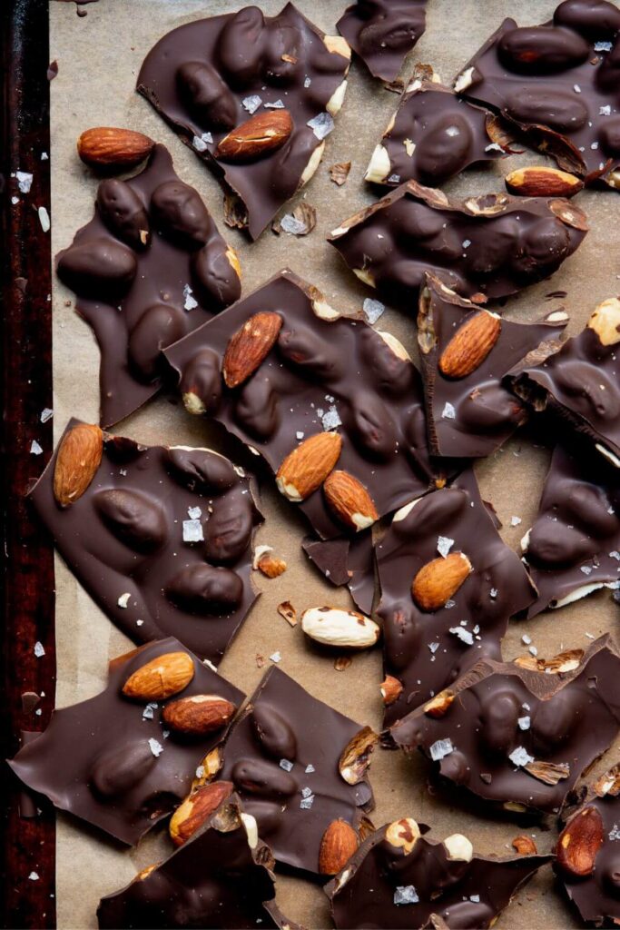 3-ingredient dark chocolate almond bark
