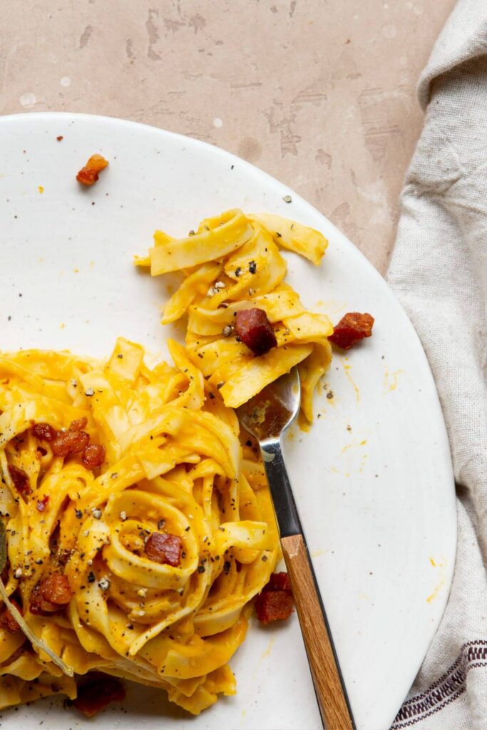 pasta with butternut squash sauce