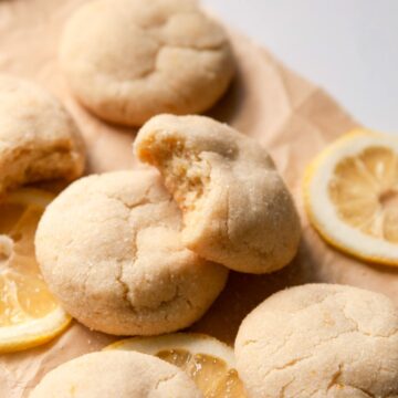 soft, pillowy vegan lemon sugar cookies