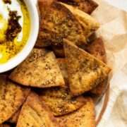 crispy and fresh homemade air fryer pita chips
