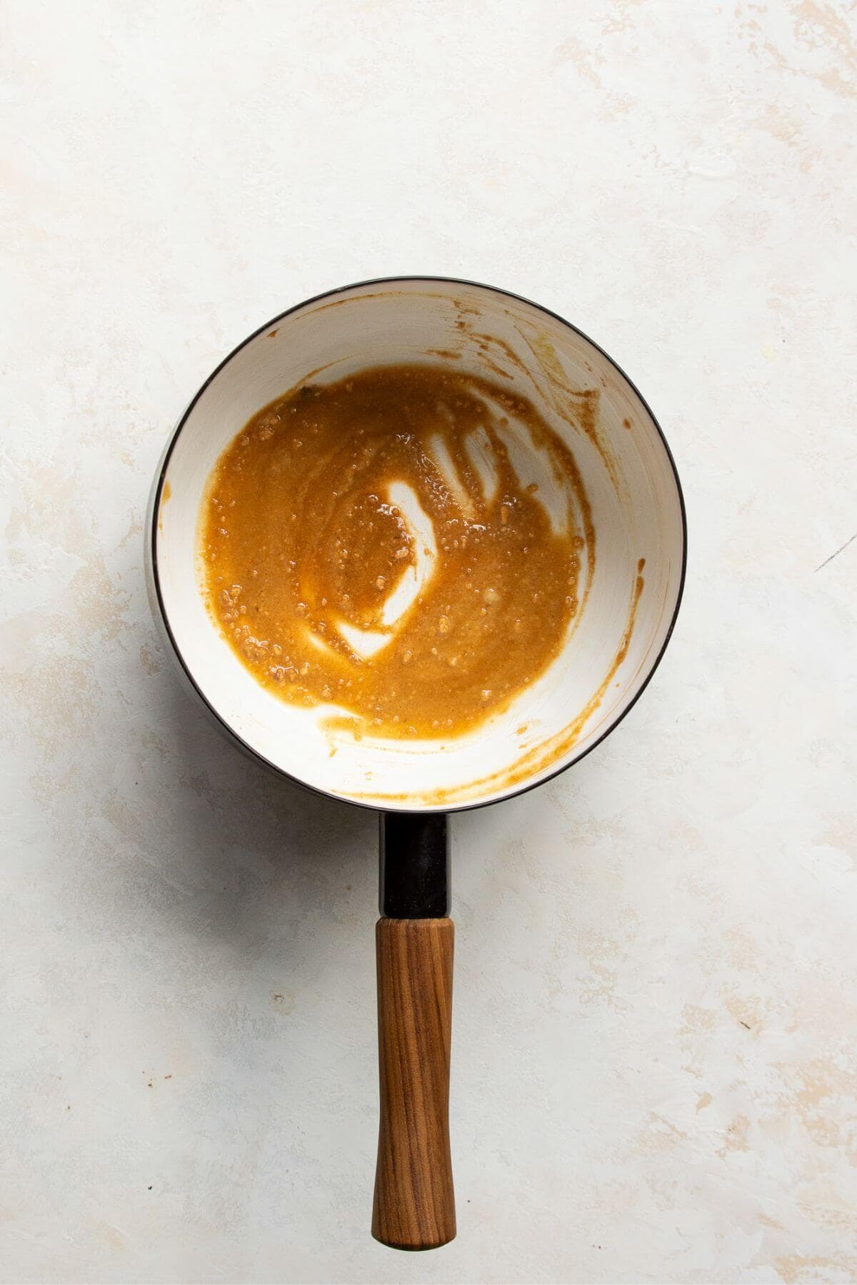 flour and butter in a pan to make a roux