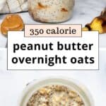 peanut butter banana overnight oats healthy reicpe