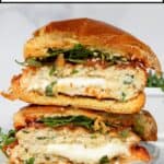 Stuffed Chicken Parmesan Burgers Recipe