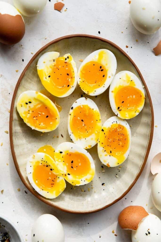 jammy air fryer soft-boiled eggs