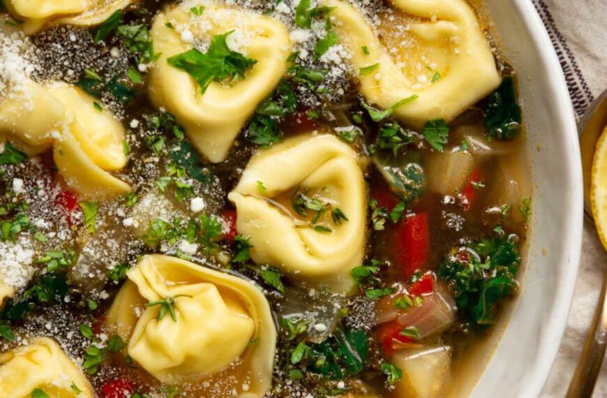 Whole Foods copycat parmesan kale tortellini soup
