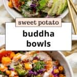 chickpea, quinoa, sweet potato Buddha bowls