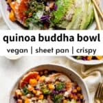 Quinoa Sweet Potato Bowl with Creamy Tahini Dressing