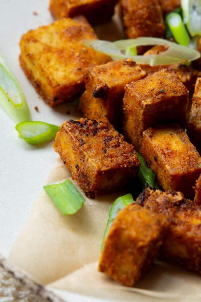 air fried crispy tofu