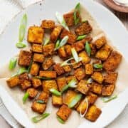 super crispy tofu made in air fryer or oven