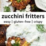 Crispy Zucchini Fritters (healthy + gluten-free recipe)