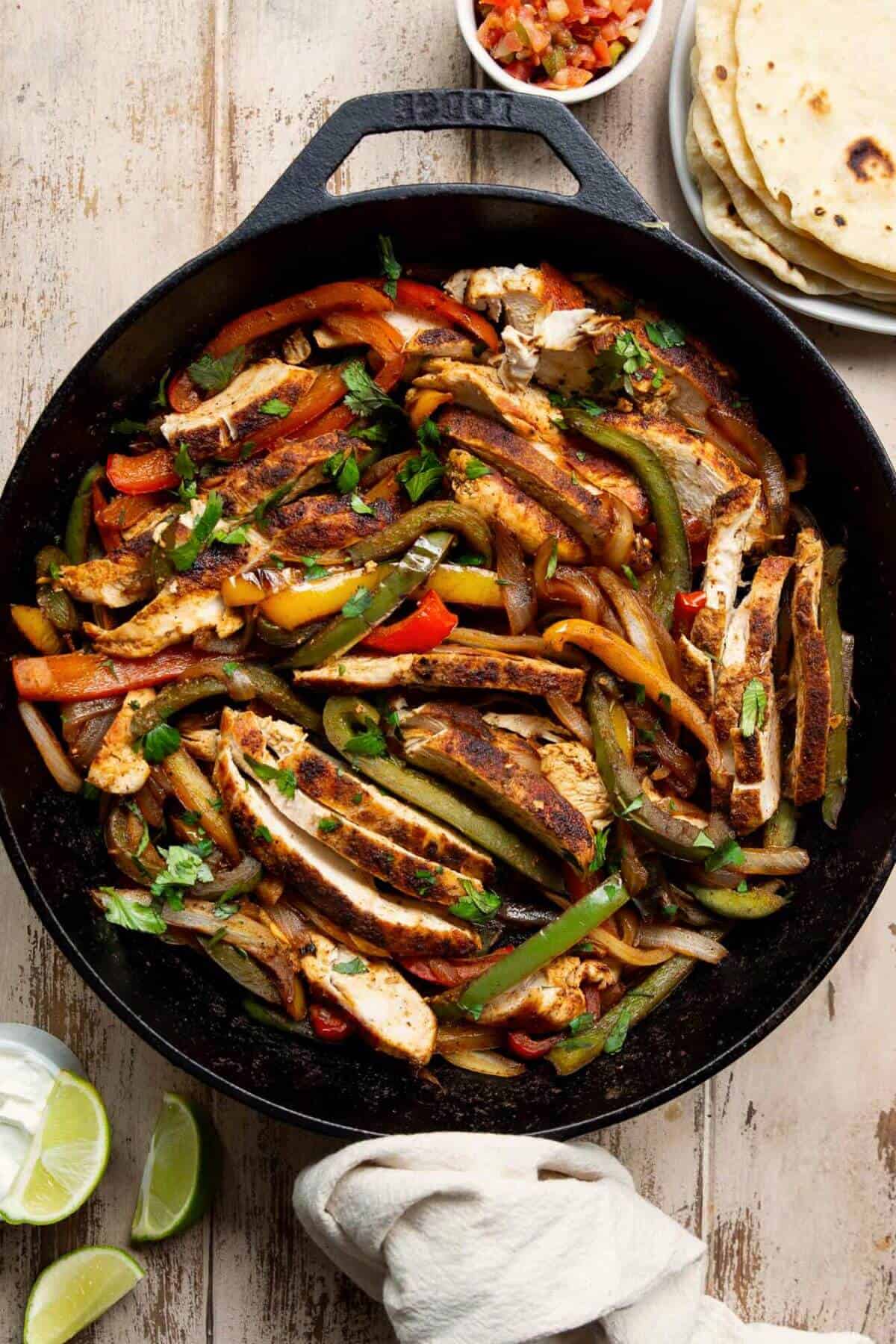 healthy chicken fajitas