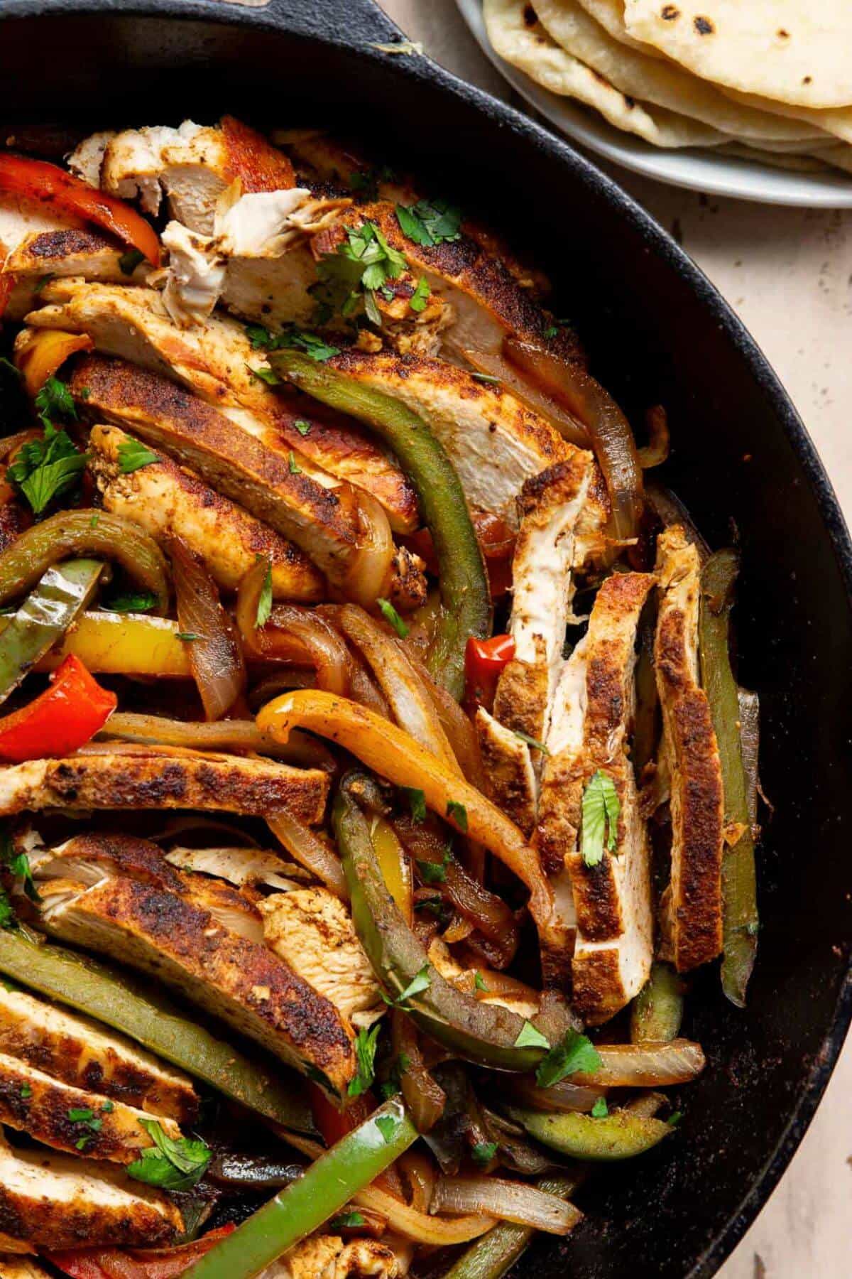 healthy chicken fajitas