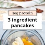 healthy 3 ingredient banana oat pancakes