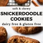 Healthy Chewy Snickerdoodle Cookies (Gluten Free)