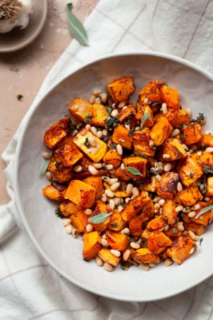 garlic and sage air fryer butternut squash
