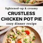 Crustless Chicken Pot Pie Recipe (One Pot + Healthy)