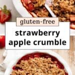 Strawberry Apple Crumble (Healthy, Vegan, Gluten-Free)