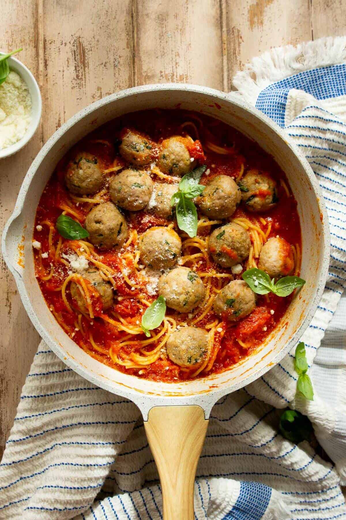 Easy, crispy air fryer turkey meatballs.