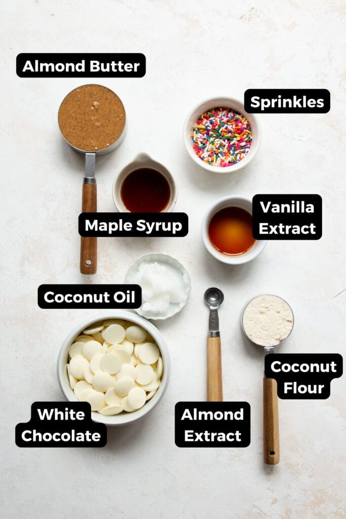 ingredients in healthy birthday cake truffles