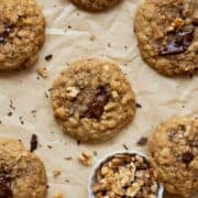 soft and chewy healthy oatmeal walnut cookies