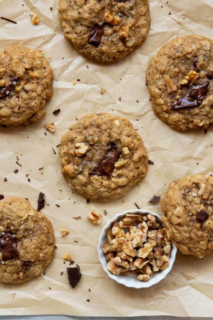 healthy oatmeal walnut cookies