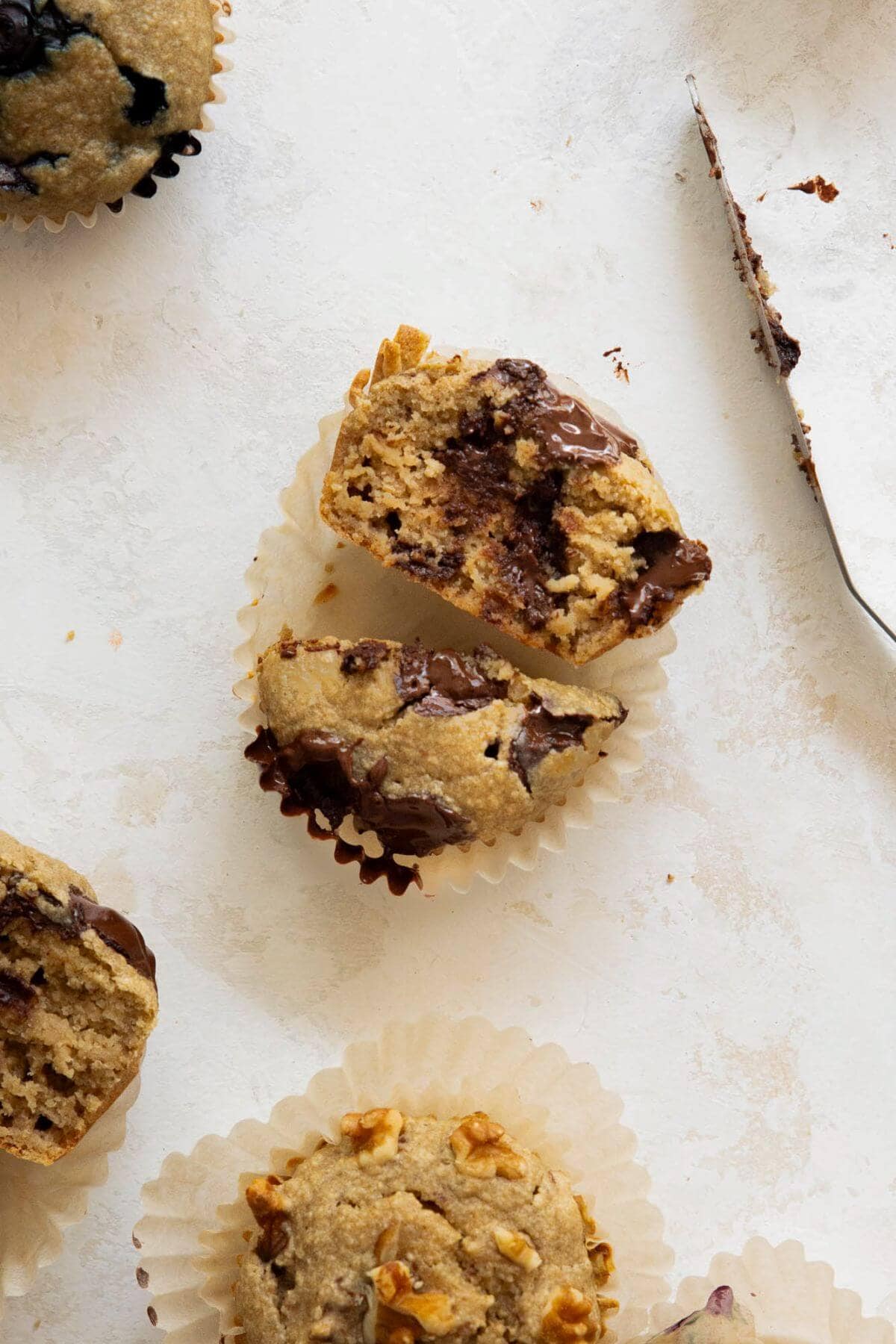 banana oat blender muffins but in half