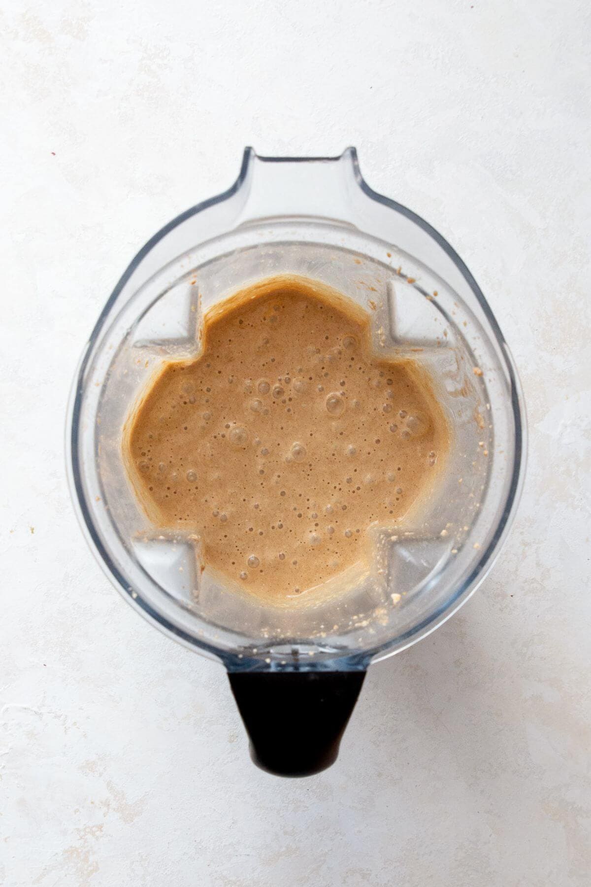 banana oat muffins batter in a bender