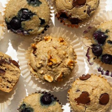 healthy banana oat blender muffins