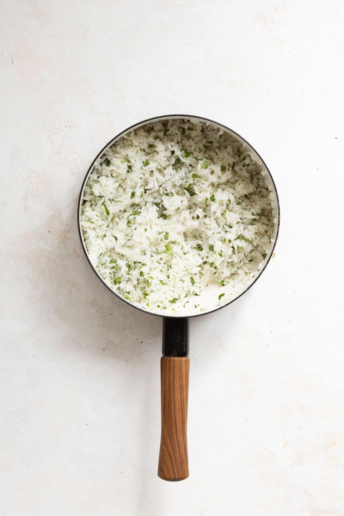 white rice with cilantro and lime zest