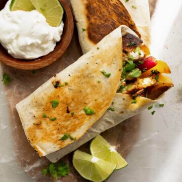 crispy chicken fajitas wraps