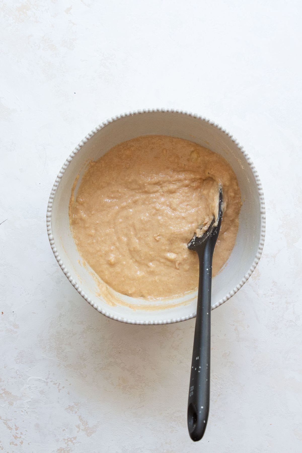 banana protein muffins batter in a bowl