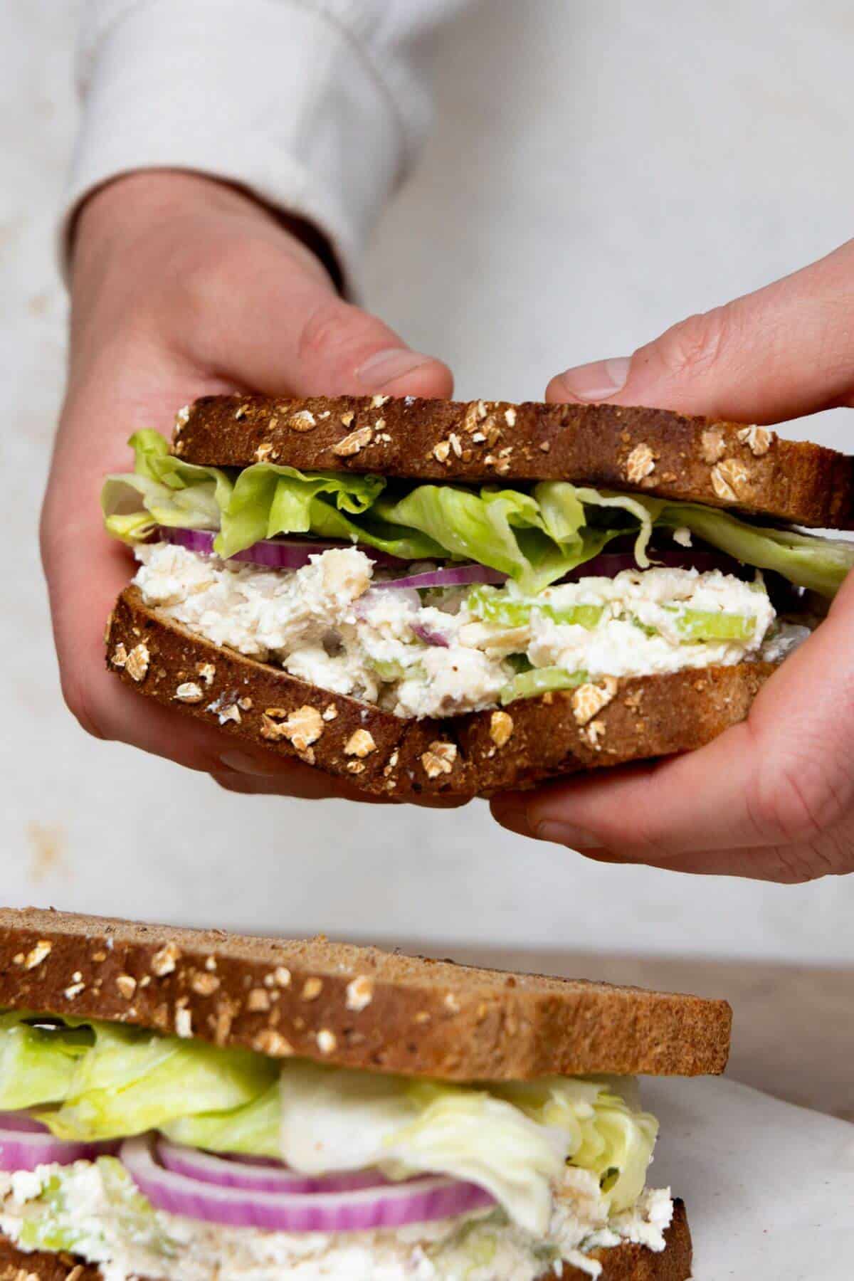 chicken salad sandwich without mayo