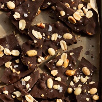 dark chocolate peanut bark