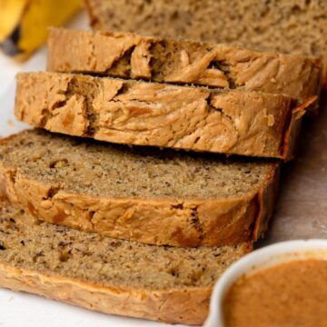 moist healthy peanut butter banana bread