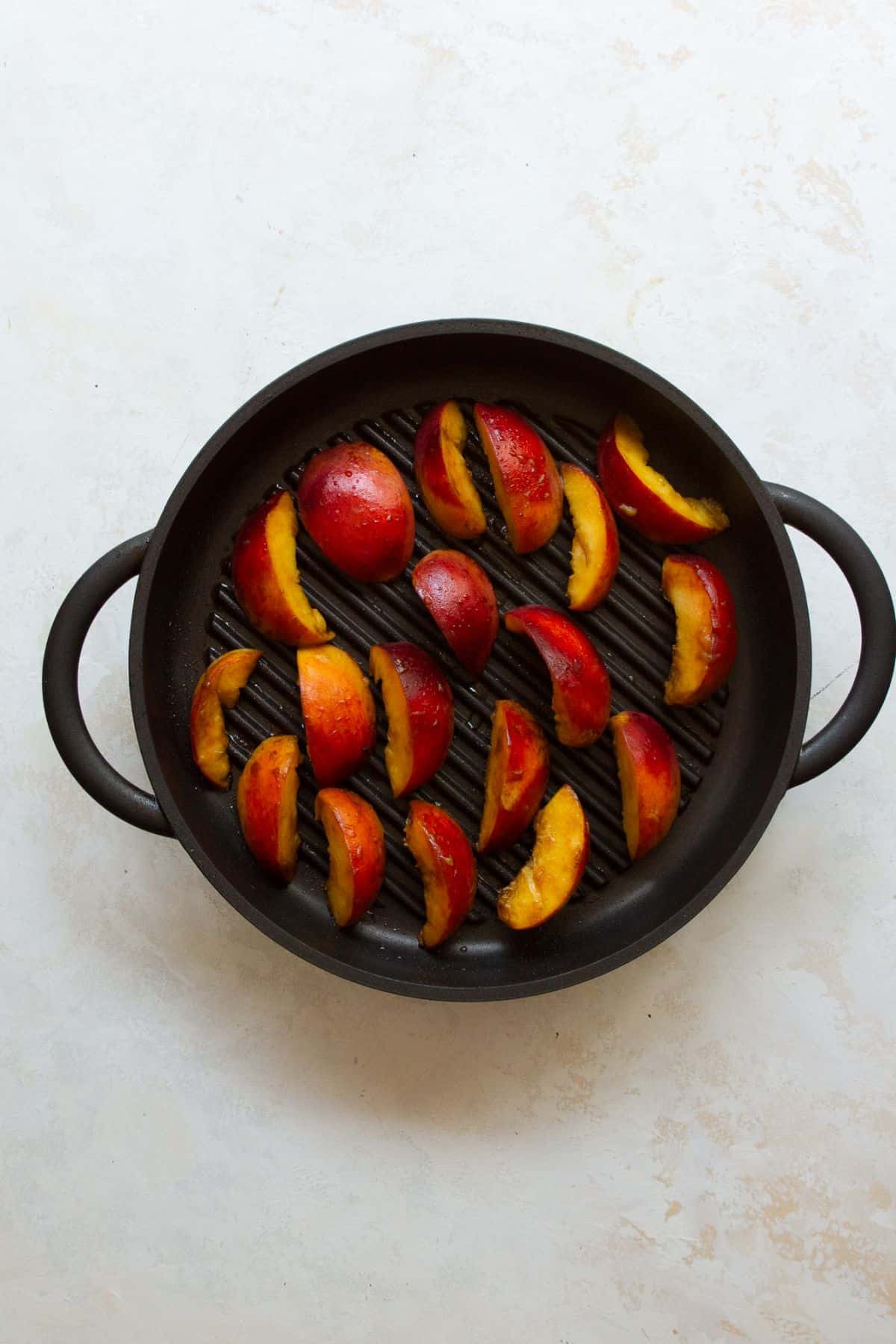 grilling peach slices